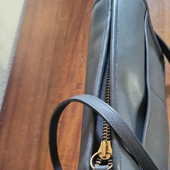 Coach Vintage Black Leather Embossed Bag